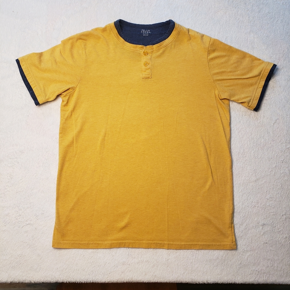 Falls Creek Yellow and Blue Tshirt - XL